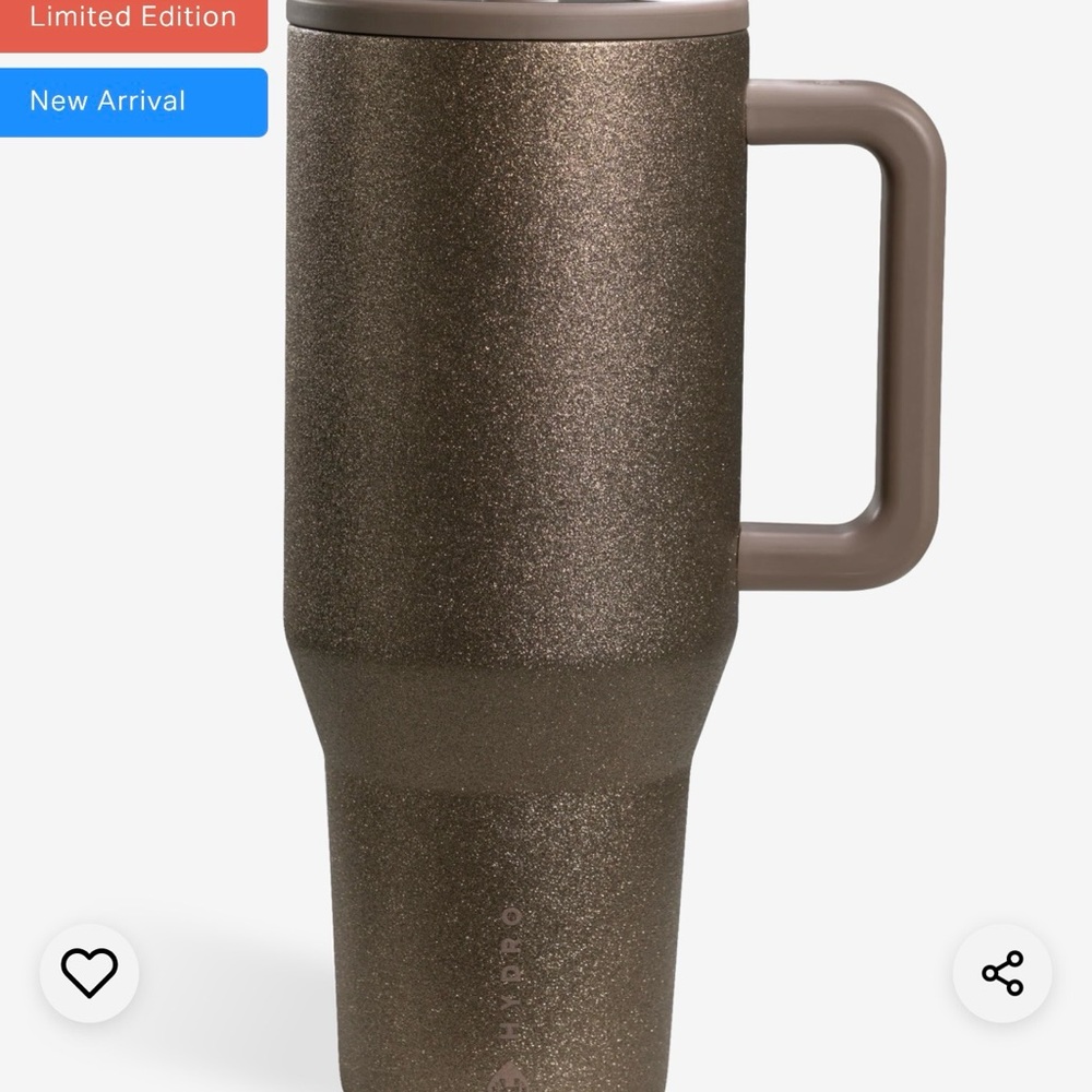 HydroJug Metallic Gold Glitter Travel Tumbler - Picture 2 of 2